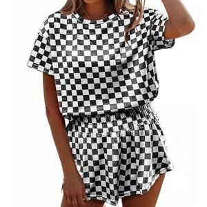 NEW AAPPARELLA women's top and high waist skort set in black